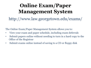 Online Exam/Paper Management System
