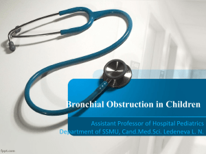 Bronchial Obstruction in Children