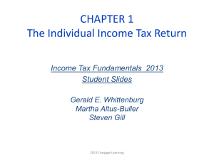 CHAPTER 1 The Individual Income Tax Return