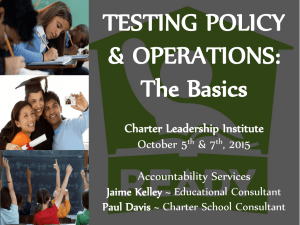 Test Coordinator Responsibilities - the NC Office of Charter Schools