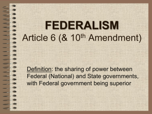 Defining Federalism - Miss Cummings' Social Studies Homepage