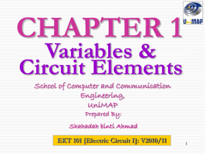 Chapter 1 Variables and Circuit Elements