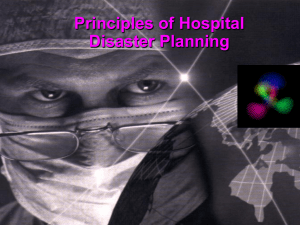 Principles of Hospital Disaster Planning