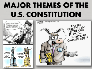 How is this theme established in the US Constitution?