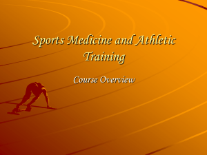 Introduction to Sports Medicine and Athletic Training