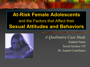 At-Risk Female Adolescents and the Factors that Affect their Sexual