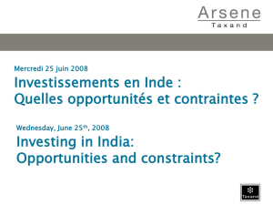 Investing in INDIA - BMR & Associates LLP