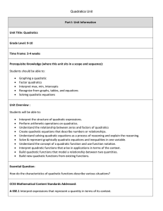 Quadratic Unit planning- Walborn - MELT-Institute