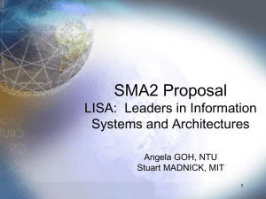 SMA-2: Leaders for Information Systems & Architectures (LISA)