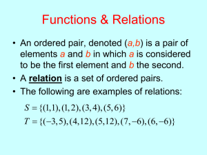 Functions & Relations
