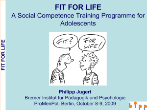 5. Philipp Jugert: FIT FOR LIFE - European Network for Mental