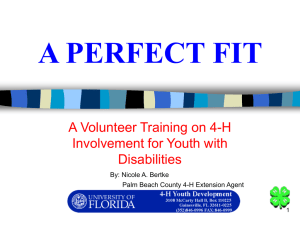 A Perfect Fit: A Volunteer Training on 4