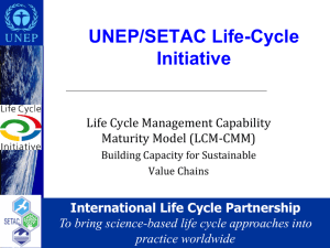 Presentation Title - Life Cycle Initiative