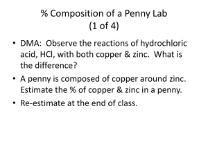 % Composition of a Penny Lab (1 of 4)