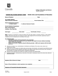 CSP Human Relations Report Form ED201