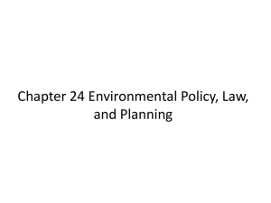 Chapter24: Environmental Policy, Law, and Planning