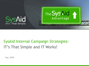 SysAid works for you!