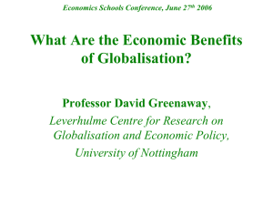 What are the economic benefits of globalisation?