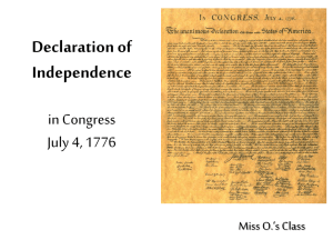 Declaration of Independence Song