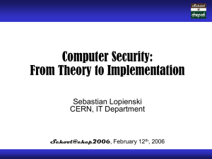 from Theory to Implementation Sebastian Lopienski, CERN IT Dept
