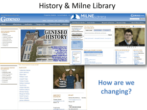 History & Milne Library - Milne Library Collection Development