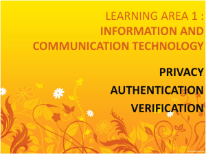 learning area 1 : information and communication