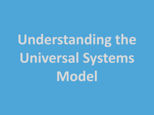 Understanding the Universal Systems Model