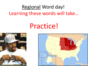 Regional Words (Regional Word day)