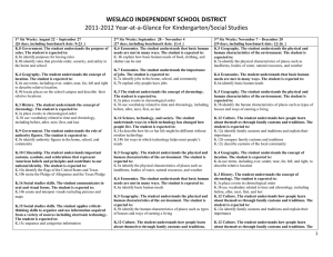 2011-2012 Year-at-a-Glance Chart for [Kindergarten/Social Studies]