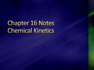 Chapter 16 Notes Chemical Kinetics