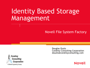 Identity Based Storage Management Solutions