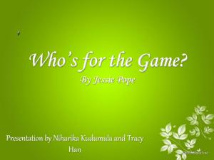 Who's for the Game? By Jessie Pope - Mrs