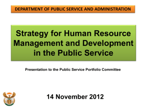 HUMAN RESOURCE DEVELOPMENT STRATEGIC FRAMEWORK