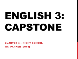 English 3: Capstone