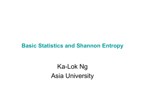 Statistics and Entropy