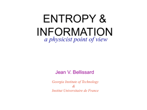 entropy & information - People - Georgia Institute of Technology