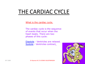 THE CARDIAC CYCLE What is the cardiac cycle.