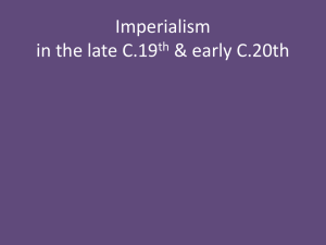 Imperialism in the C19th and early C20th