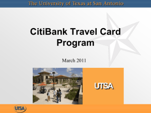 CitiBank Travel Card Program