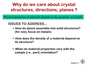 Chapter 3 - MSE 235- Materials Science for Electronics Engineers
