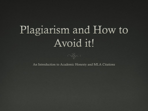 Plagiarism and How to Avoid it! - Iredell