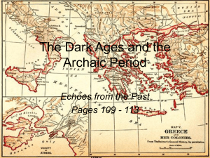 Dark Ages and Archaic Period