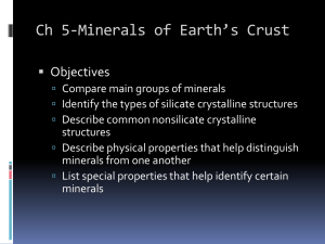 Ch 5-Minerals of Earth's Crust