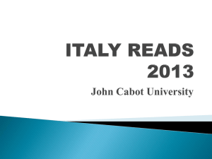 italy reads 2010 - John Cabot University