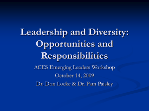 Leadership and Diversity - American Counseling Association