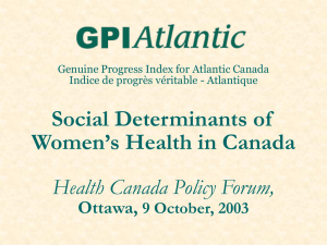 Social Determinants of Women's Health in Canada
