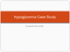 Hypoglycemia Case Study - Facilitator of Healthy Living