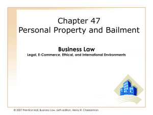 Chapter 048 - Personal Property & Bailments