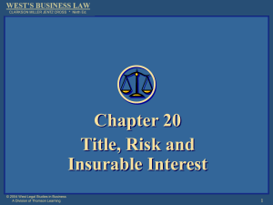 Title Risks and Insurable Interest