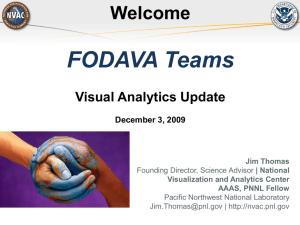 Update on Visual Analytics - Foundations of Data and Visual Analytics